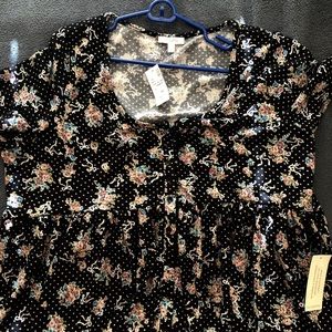 Poplin Multi color Plus Size Top